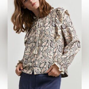 ❤️ Atelier Reve Floral Paisley Boho Blouse 36 or 6